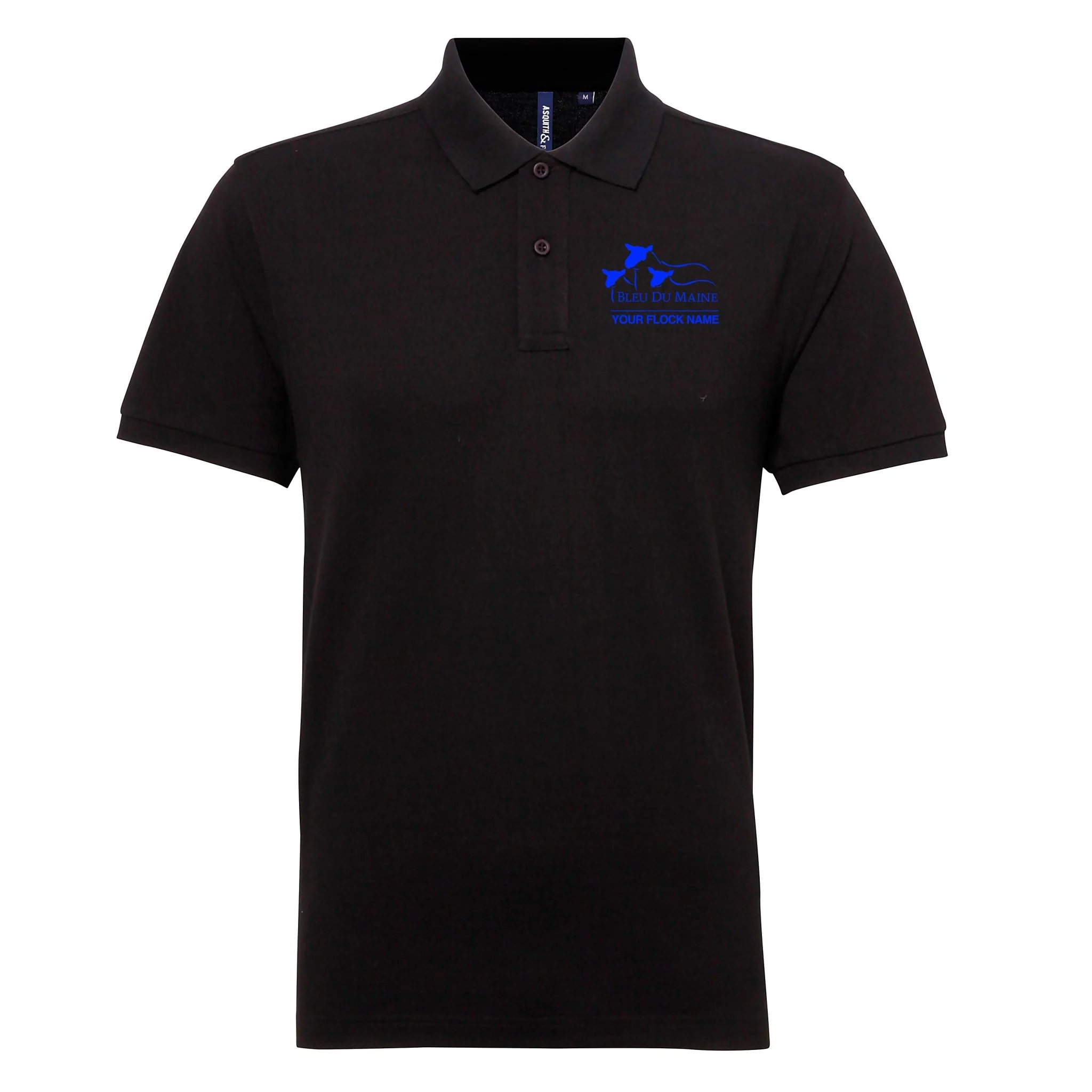 Bleu Du Maine Sheep Society Mens Polo - Image 3