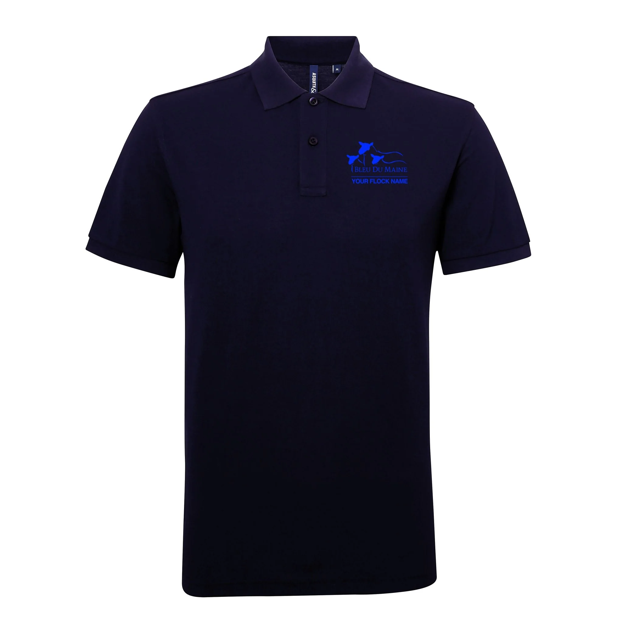 Bleu Du Maine Sheep Society Mens Polo - Image 4