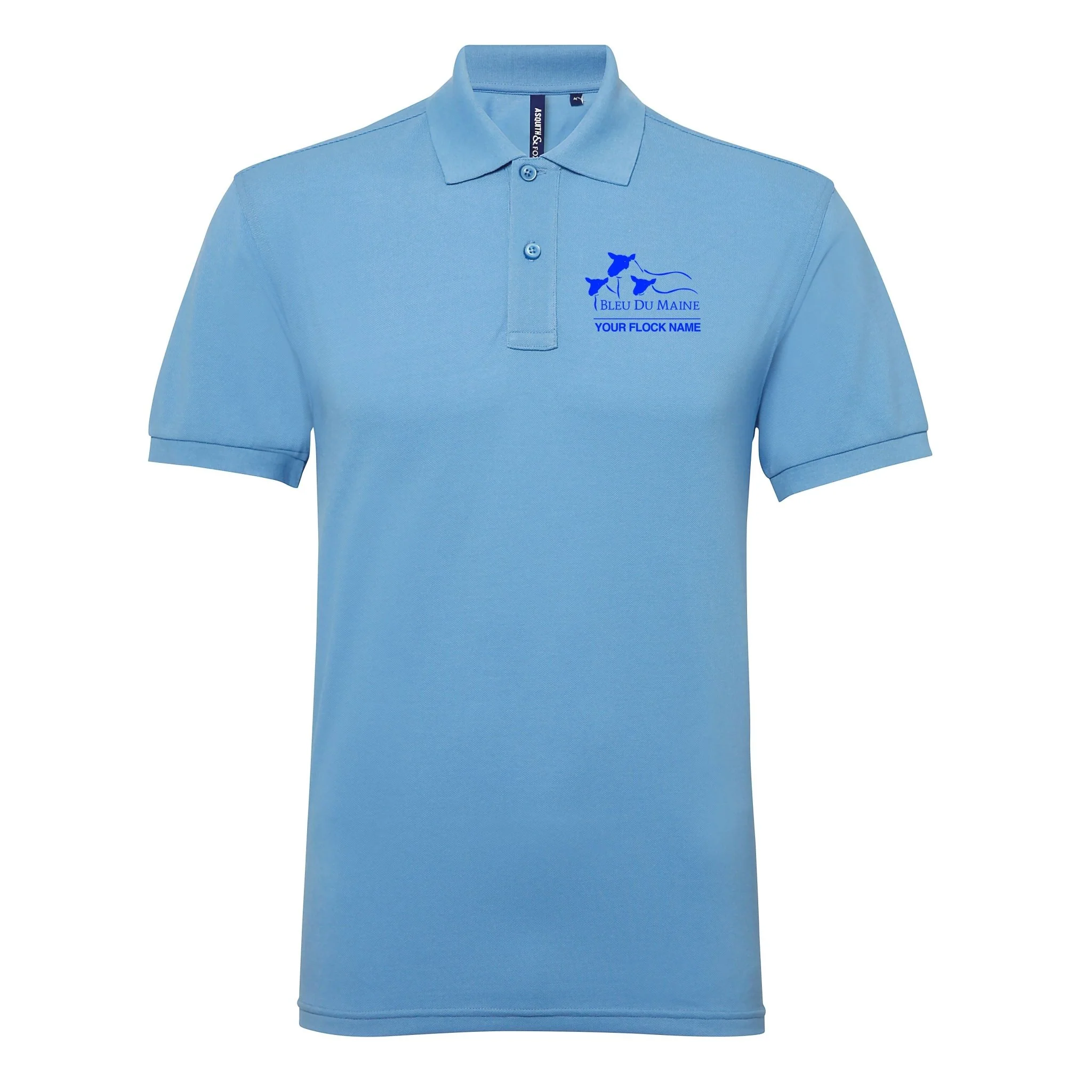 Bleu Du Maine Sheep Society Mens Polo - Image 5